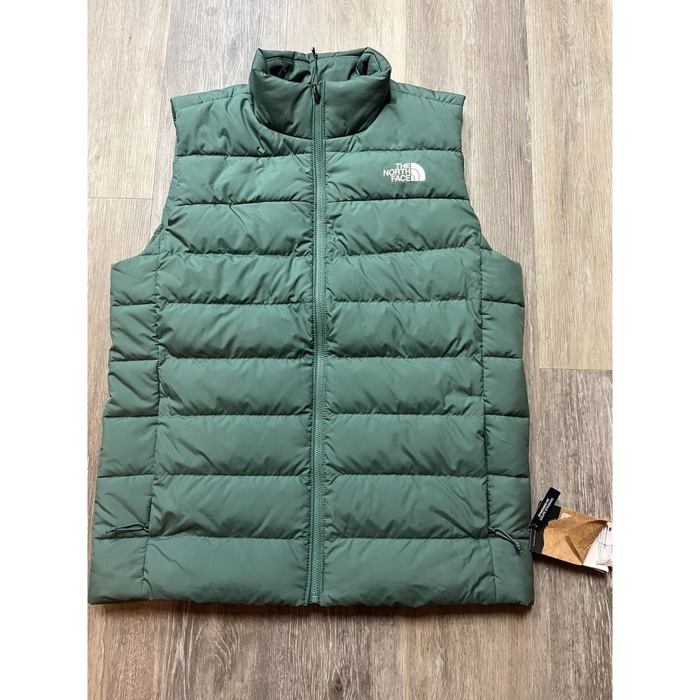 NWT North Face Dark Sage Quilted Aconocagua Puffer Vest Men's Size M